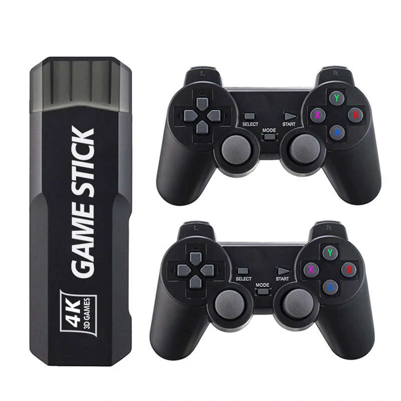 M9 4K Game Stick with Dual 2.4G Wireless Gamepad 64G Built-in 35500+ 3D Games 40+ Simulators Mini Re