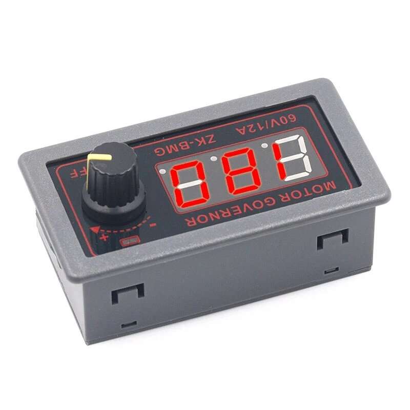 ZK-BMG PWM DC Motor Controller Adjustable Speed DC 9-60V 12V 24V 48V 12A Digital Display Encoder Dut