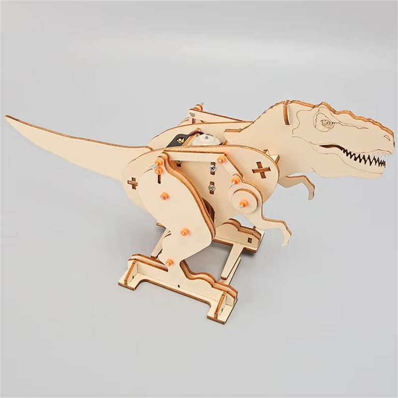 Wooden Jigsaw Puzzle Tyrannosaurus Model Assembly Kit DIY Children's Science Experiment Education Pu