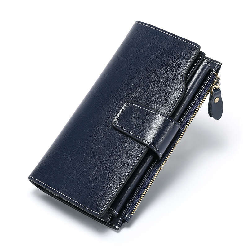 Sendefn Retro Fashion Rfid Multi-Card Slots Genuine Leather Phone Wallet Bag