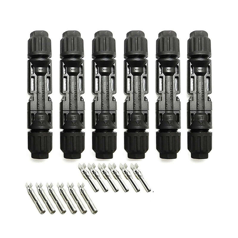 12Pcs Solar Crimper 6Pairs Solar Connectors 1Pair Solar Connector Spanner Wrench Solar Crimper Tool