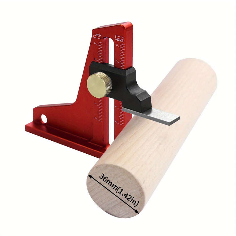 Woodworking Depth Gauge Versatile 0-50mm Dual Scale Precision Tool for Easy Router and Table Saw Set