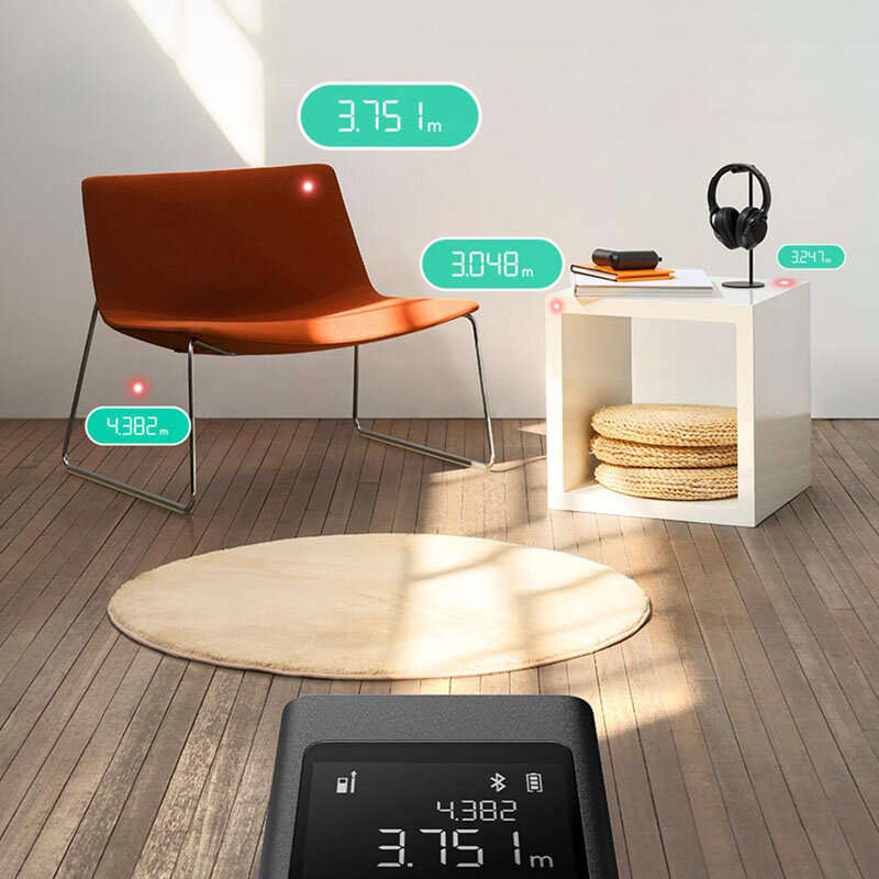 Xiaomi Mi Smart Laser Distance Meter Black - Accurate Measuring Tool for Home and Construction with