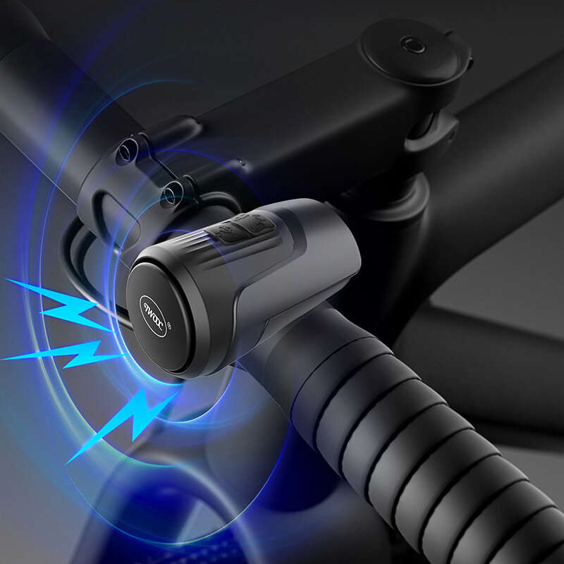 BENGGUO 2 in 1 Bike Handlebar Electric Horn 120dB Loud Anti Theft Alarm USB Charging IPX5 Waterproof