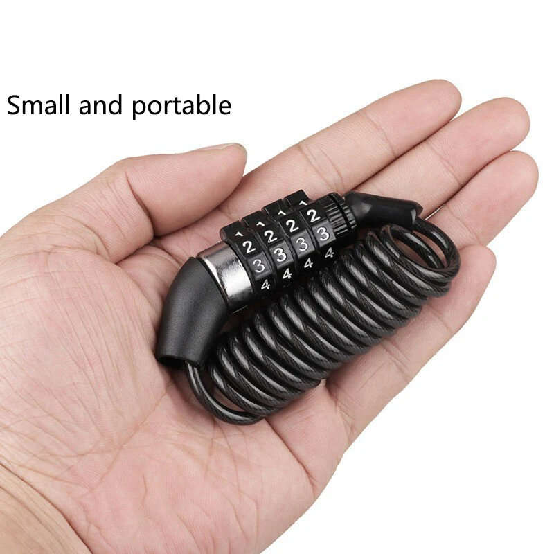 Password Motorcycle Security Helmet Wire Lock Portable Anti-theft Mtb Electric Road Bike Bicycle Loc