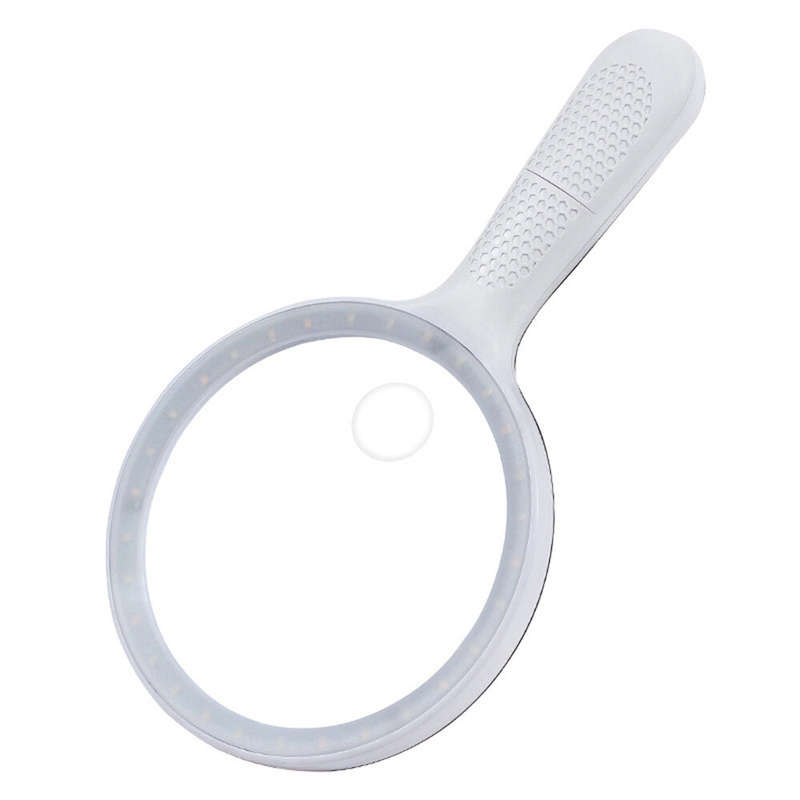 Handheld Reading Magnifier with Dual 5X 10X High Magnification ABS Plastic Acrylic Optical Lens 135m
