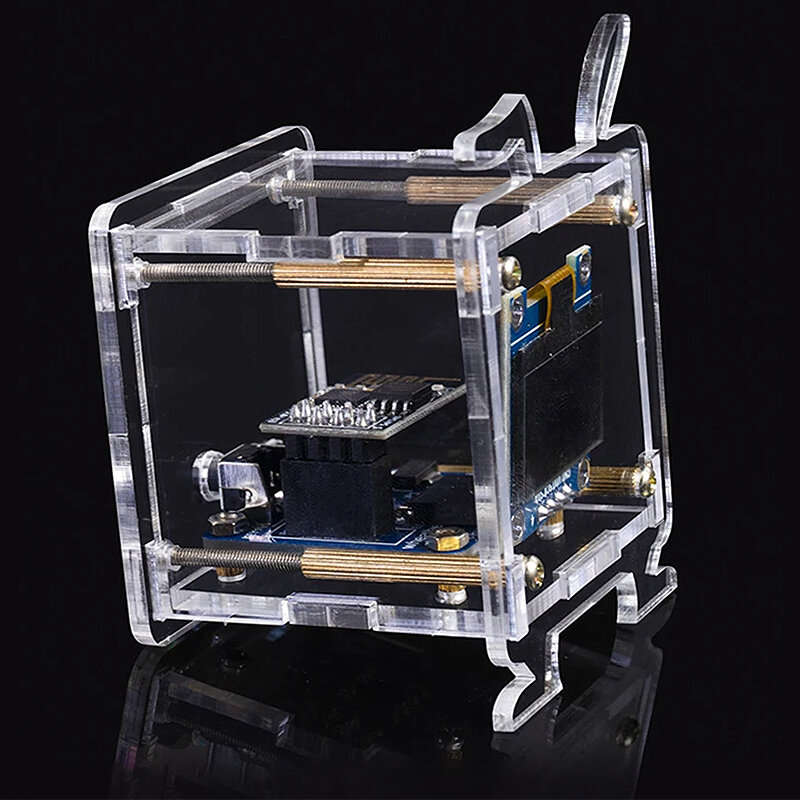 DC5V ESP8266 DIY Electronic Kit Mini Clock Kits OLED Display with Shell DIY Soldering Project