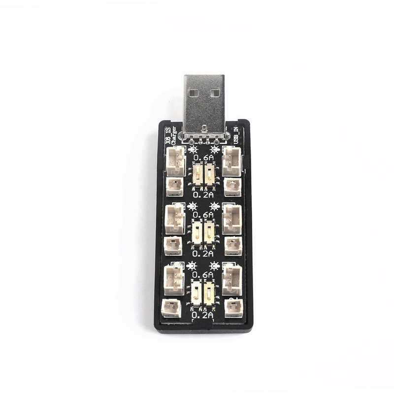 1S 6CH 4.35V LiHv Lipo Battery Charging Adapter Board 5V 2A USB PH1.25 PH2.0 Battery Charger Board f