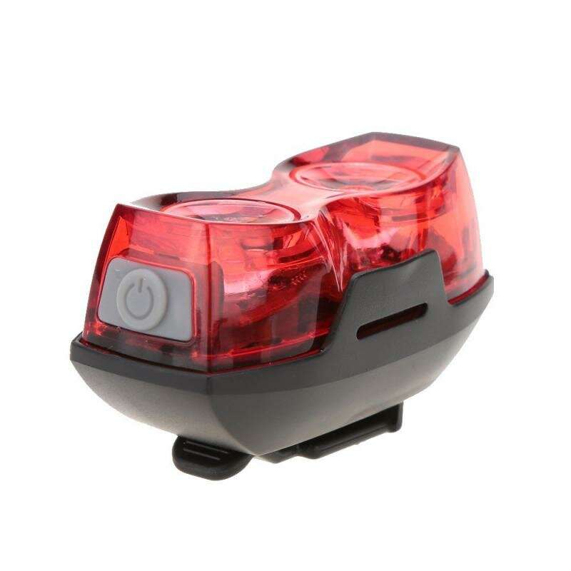 Bicycle Super Bright Dual-lamp Taillight 2 LED 400LM 3 Modes Bike Safety Warning Light IPX4 Large Wi