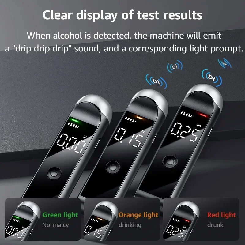 Portable Alkotester Professional Tester Alcohol Contactless Alcohol Tester Breathalyzer Alcohol Test