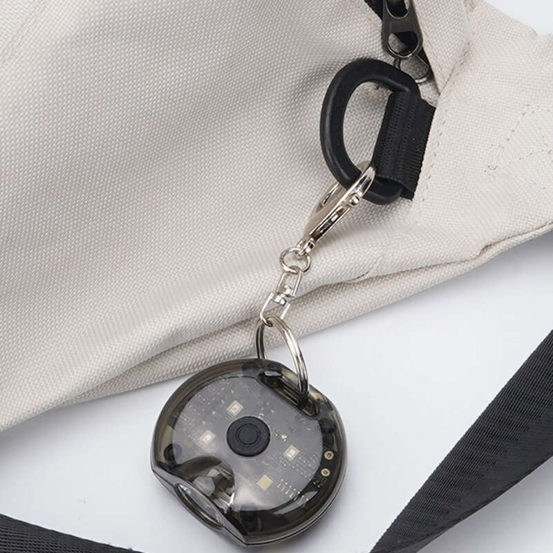 Portable Mini Keychain Flashlight Type-C Charging Highlight Whistle Light Cap Clip Lamp