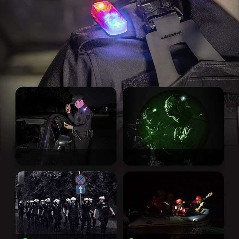 Nextorch UT41 LED EDC Police Flashlight Shoulder Warning Emergency Light with 6 Light Sources Type-C