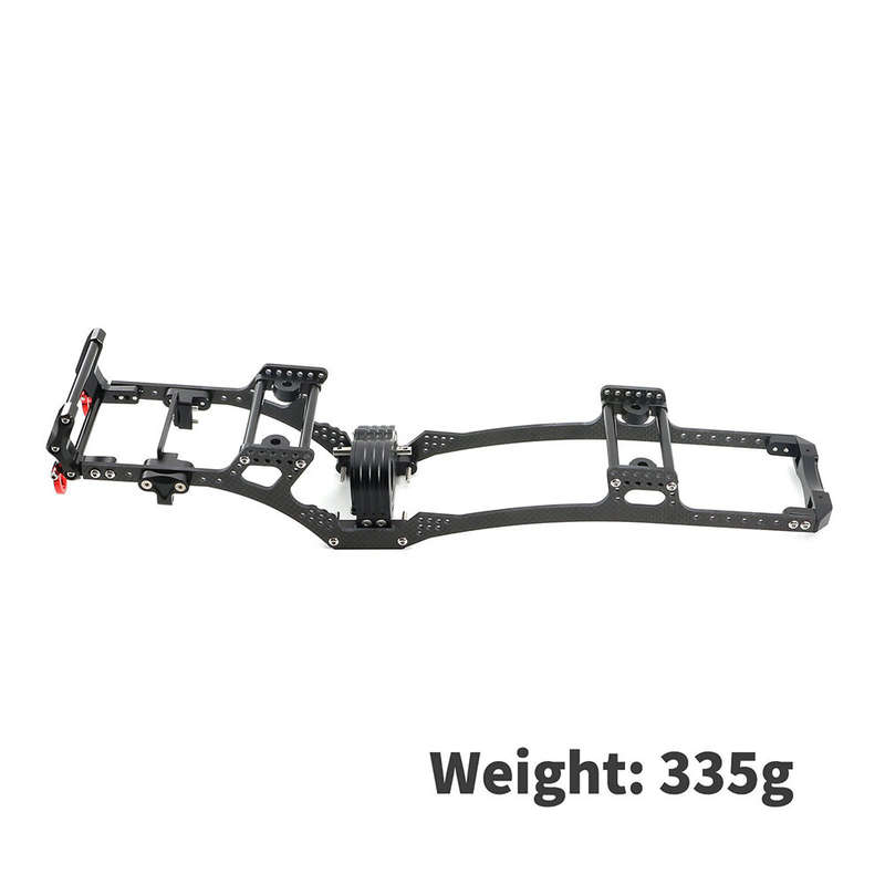 Carbon Fiber LCG Chassis Kit Frame Rail Skid Plate Set for SCX10 1/10 RC Crawler Car DIY Upgrade Par