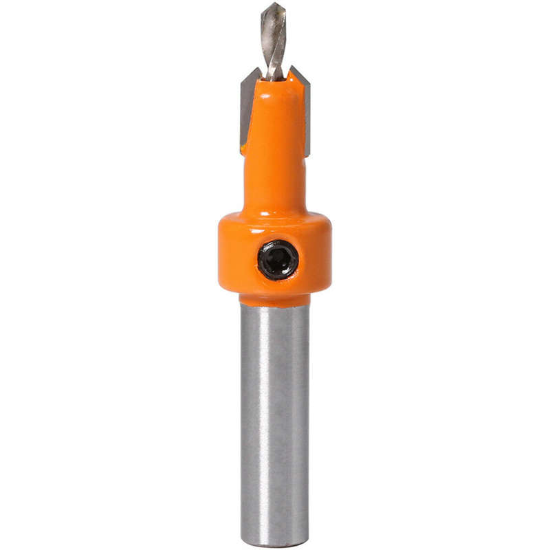 Drillpro 5Pcs Carbide Tip 8mm Shank HSS Woodworking Countersink Router Bit Set Screw Extractor Remon