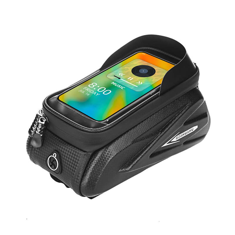 Bicycle Bag 1.5L Frame Front Tube Cycling Bike Phone Mount Bag Waterproof Phone Case Holder 7.2 Inch