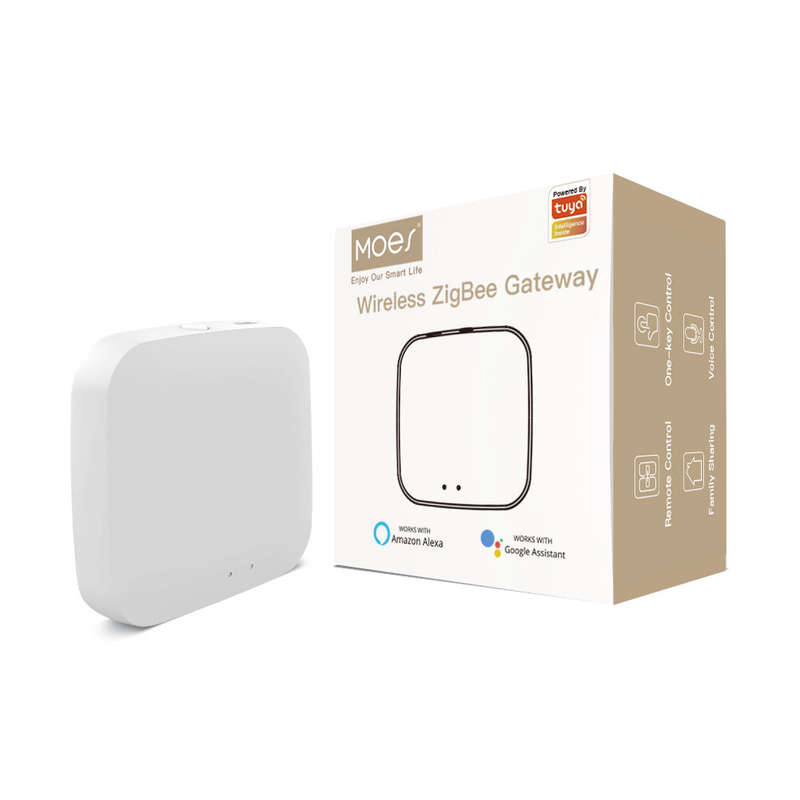MoesHouse ZB-HUB Wireless Tuya ZigBee3.0 Smart Gateway WiFi Hub Work with Tuya Smart App Voice Contr