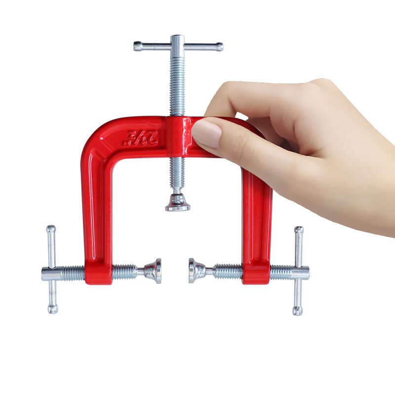 Industrial G Clamp Three Way Clamping Spiral Advance Design Milled Cast Iron High Strength For Machi