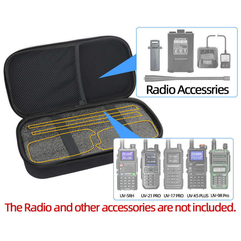 Walkie Talkie Carrying Case for UV-5RH UV-21 PRO UV-17 PRO UV-K5 PLUS UV-9R Pro High Quality EVA Wat