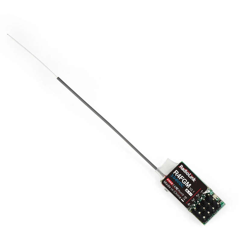 Radiolink R4FGM 2.4GHz 4CH FHSS PWM Mini Receiver with Gyro for RC Airplane Car Boat RC4GS RC6GS T8S