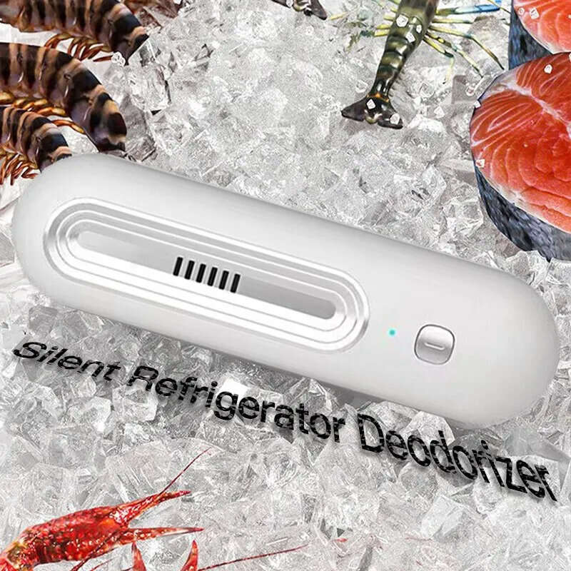 USB Rechargeable Fridge Deodorizer Multifunctional Ozone Machine Compact Air Purifier with Two Modes
