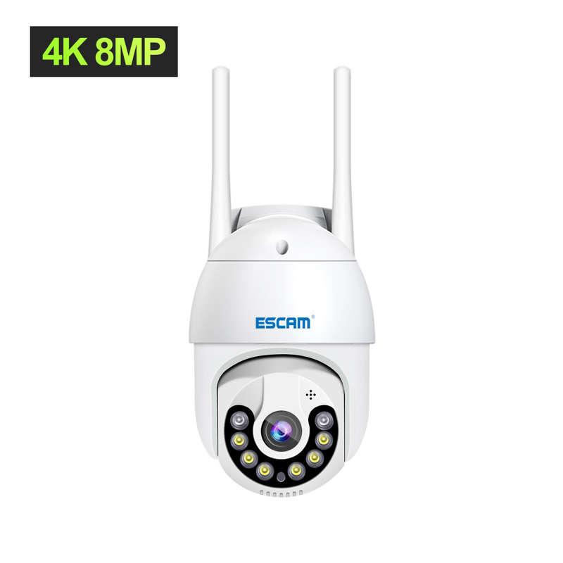 ESCAM QF800 8MP Pan/Tilt AI Humanoid Detection Auto Tracking Cloud Storage Waterproof WiFi IP Camera