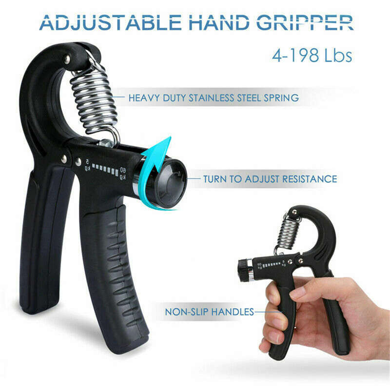 5 Pcs Hand Grip Strengthener Set Adjustable Hand Gripper Finger Rehabilitation Training Resistance S