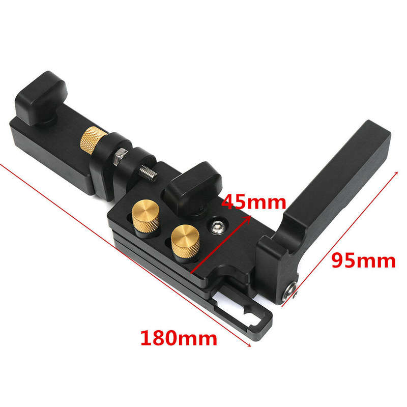 Drillpro Woodworking Tool Flip Stop With Micro-Adjustable Settings T-Track Stop For Miter Gauge Fenc
