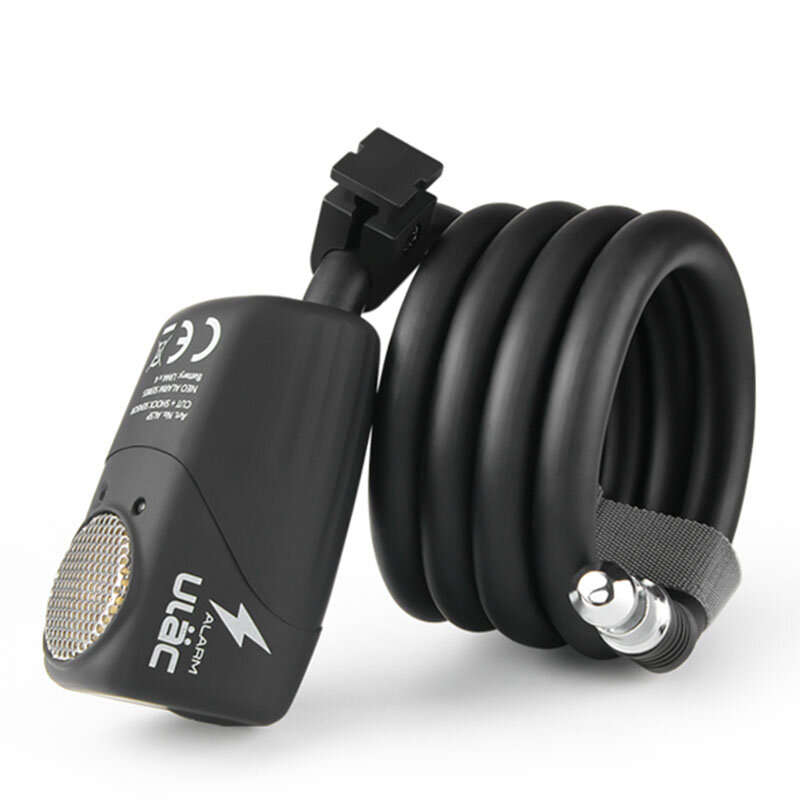 ULAC 110dB Loud Bike Lock 6 Months Battery life Steel Cable Anti-Theft Bike Lock for Road Bike