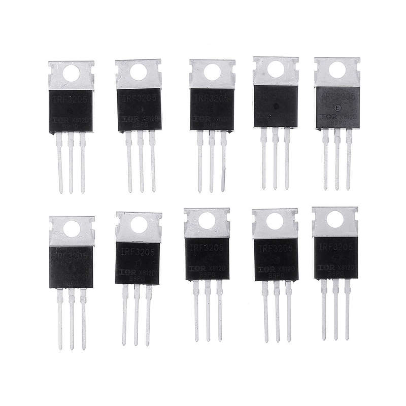 10Pcs IRF3205 IRF3205PBF MOSFET MOSFT 55V 98A 8mOhm 97.3nC TO-220 Transistor