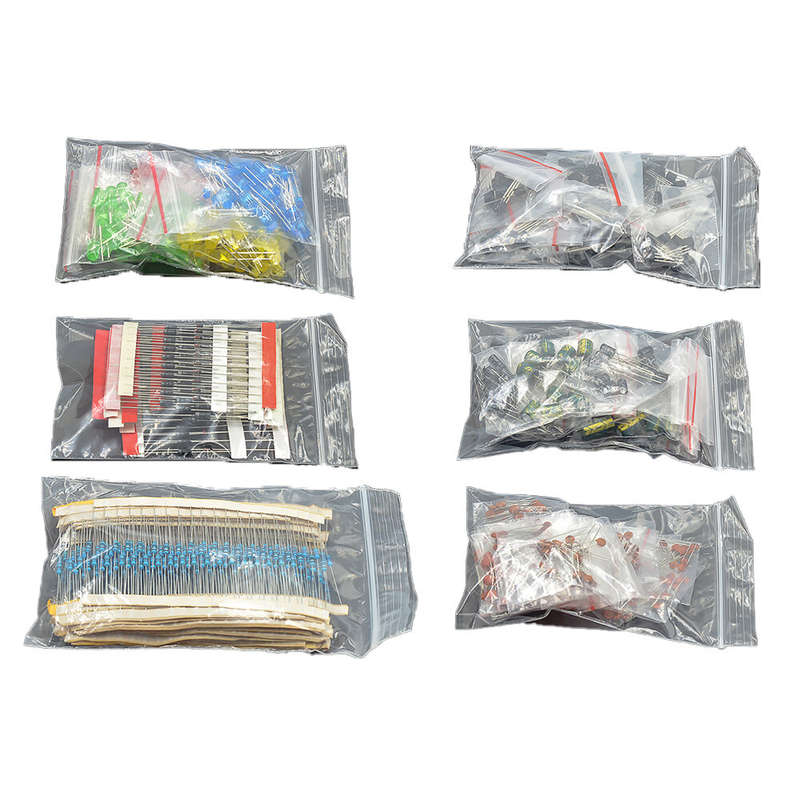 1390PCS 6 Kinds of Electronic Component Packages Resistor Electrolytic Capacitor LED Light-emitting