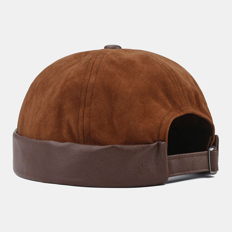 Collrown Unisex Corduroy Warm Soft Casual Brimless Beanie Landlord Hat Skull Hat