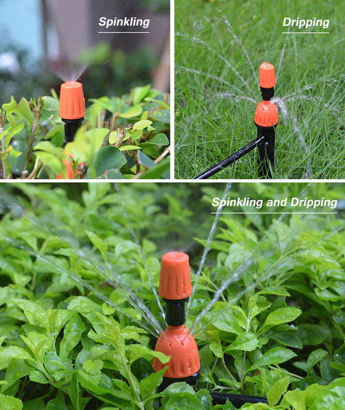 10pcs Adjustable Dripping Sprinkler Water Irrigation System Outdoor Cooling Greenhouse Planting Gard