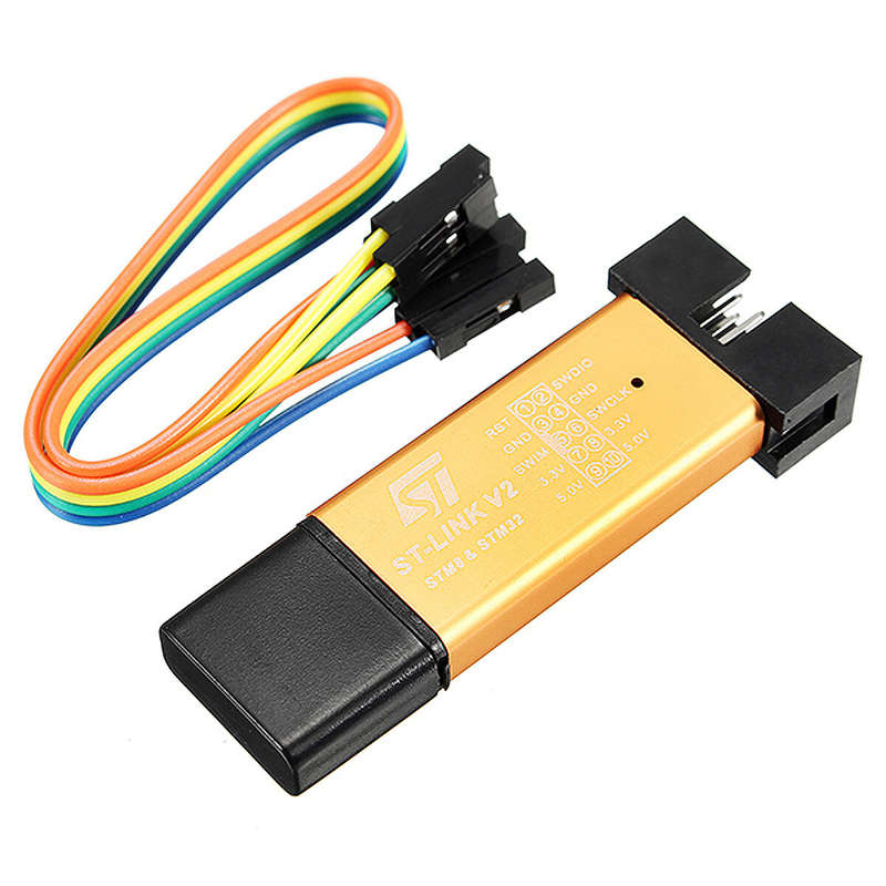 Geekcreit 3.3V 5V XTW ST-LINK V2 STM8 / STM32 Simulator Programmer Downloader Debugger 500MA Fuse Sh