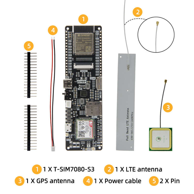 LILYGO T-SIM7080G-S3 ESP32-S3 Cat-M&NB-IOTTF CardPM U Development Board Supports WIFI Bluetooth 5.0