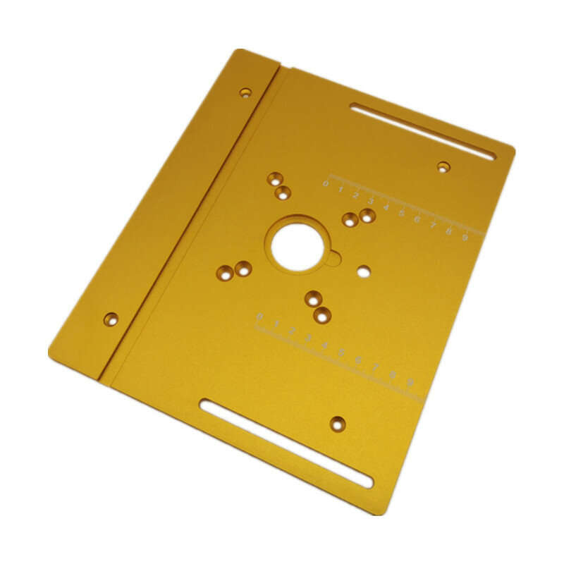 Aluminium Ally Woodworking Router Table Insert Plate Miter Gauge WorkBenches Wood Router Multifuncti