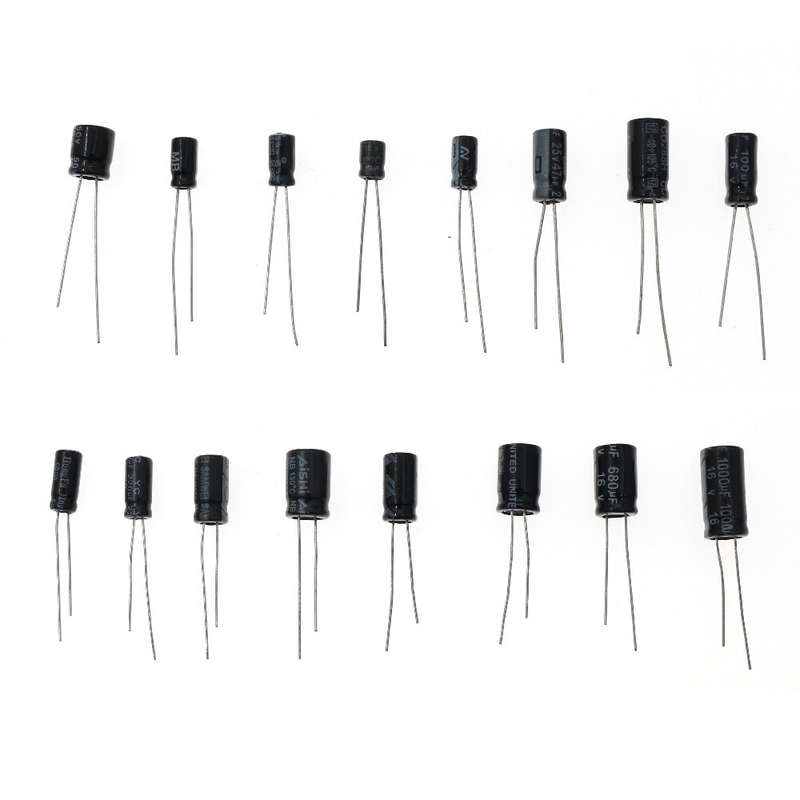 630pcs/set 24 Values High Frequency Electrolytic Capacitor Kit Set 0.1UF-1000UF Aluminum Capacitors