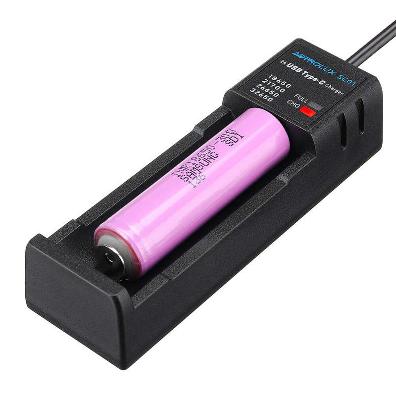 Astrolux SC01 Type-C 2A Quick Charge USB Battery Charger Li-ion/IMR/INR/ICR Charger For 18650 20700