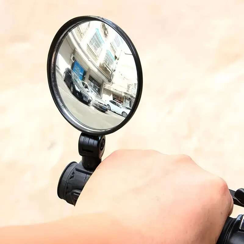 8cm Rear 360 Degree Rotation Adjustable Bike Mirrors Universal Handlebar Mount Bike Cycling Reflecto