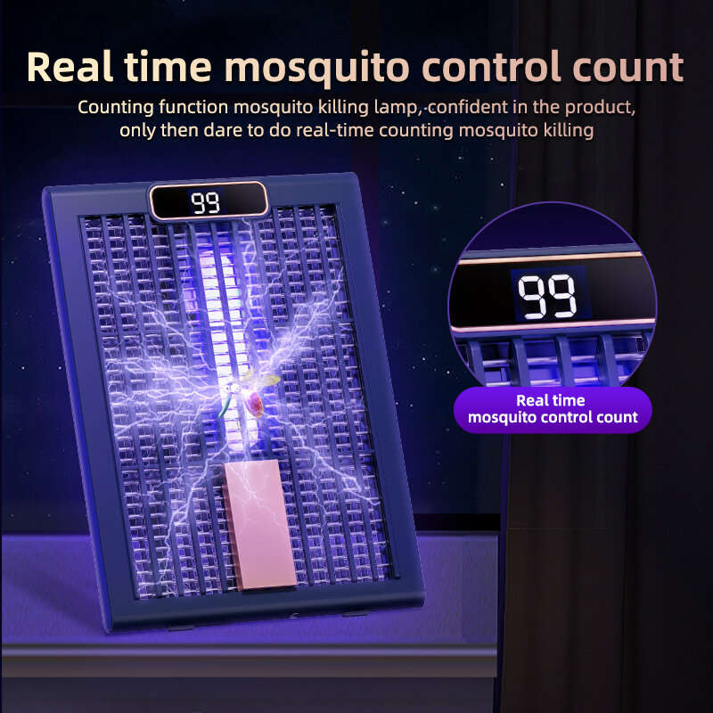 Portable 180 Folding Design Mosquito Lamp with Real-Time Mosquito Count Ideal New Attracting Light W
