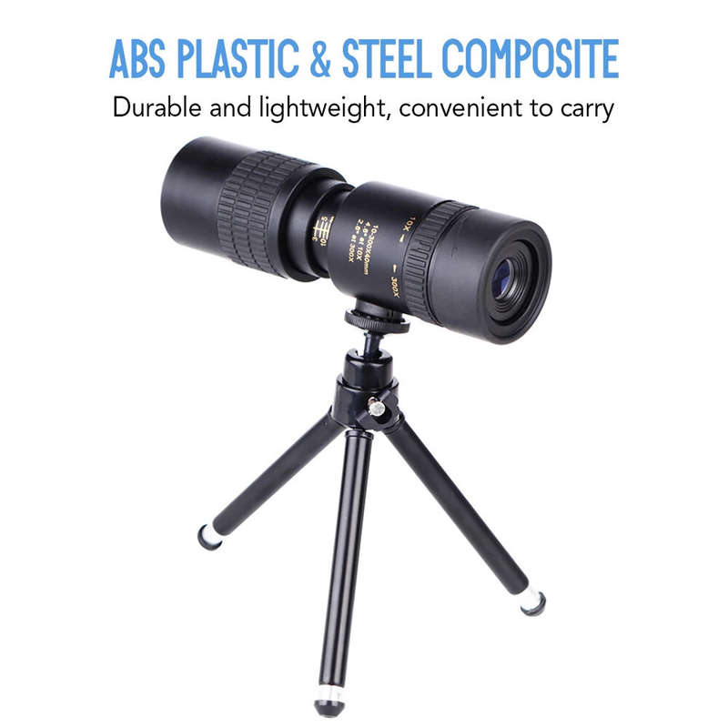 10X-300X40mm High Zoom BAK4 Monocular Professional Long Range Telescope Low Light Night Vision Outdo