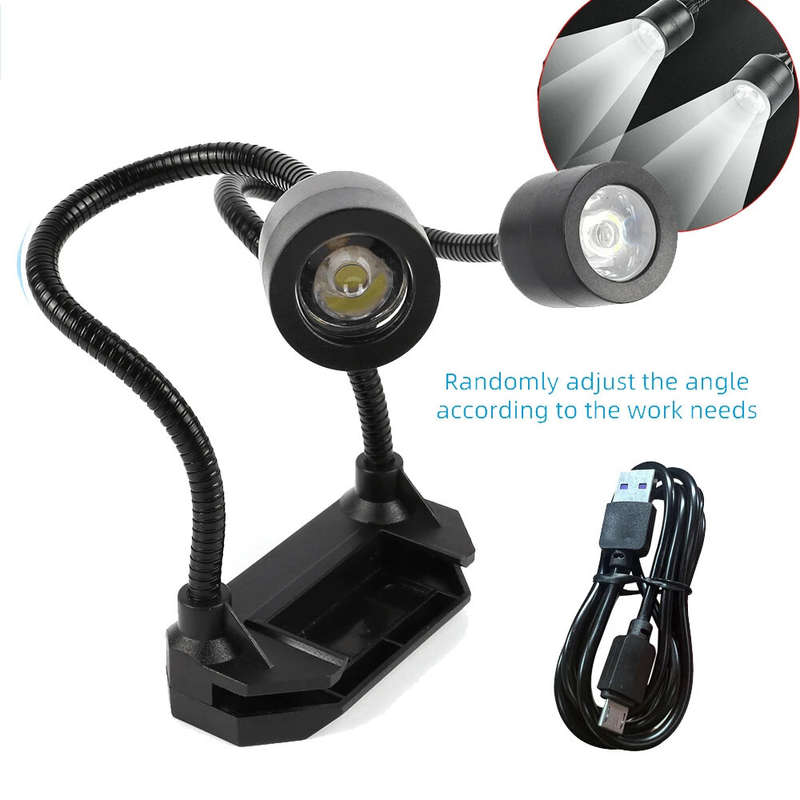 Dual Head LED Microscope Lamp Adjustable Brightness High Luminosity 60000LM for Soldering Industrial
