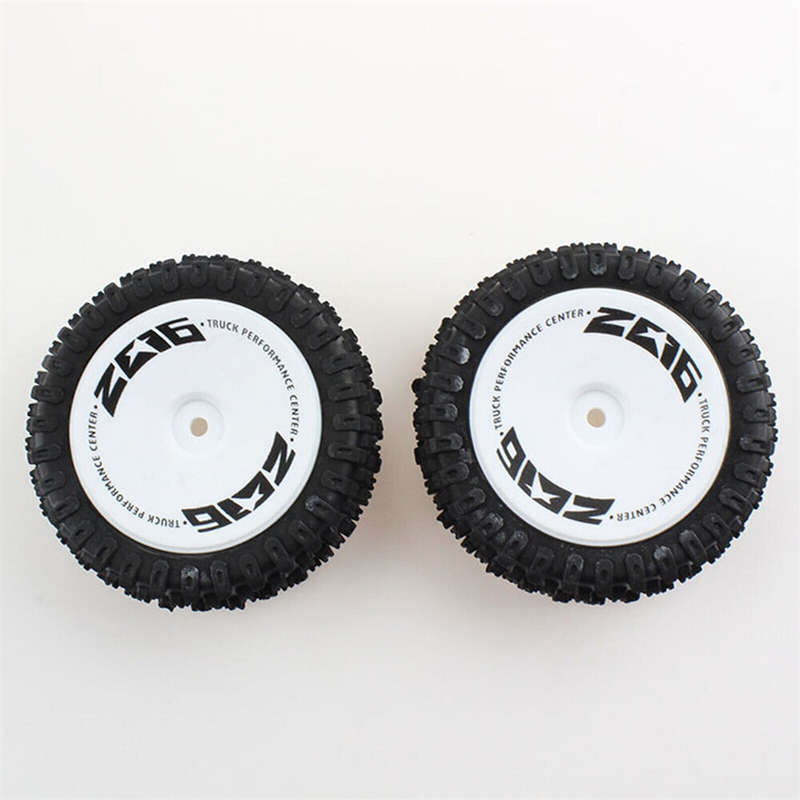 2PCS Wltoys 124007 1/12 RC Car Spare Front Tires Wheels Rims Glued 2485 Vehicles Models Parts Access