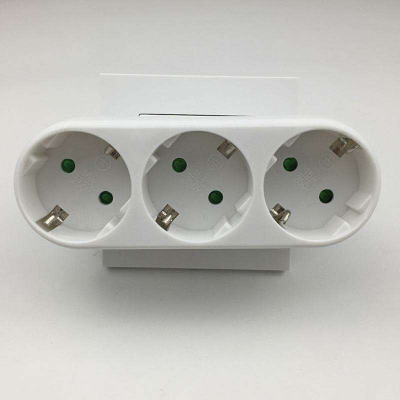 Universal One to Three EU German Standard Conversion Socket Plug Smart Travelling Conversion Power P