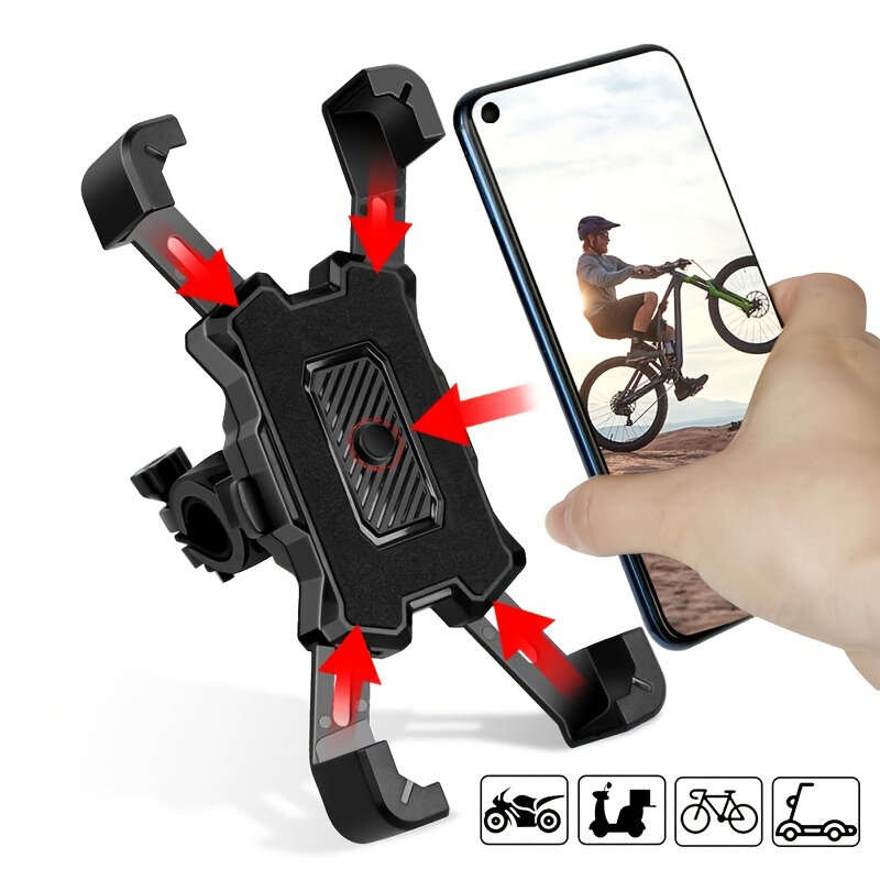 Universal Bike Holder 360 Adjustable Shockproof Anti-fall Handlebar Holder Suit for 4.8-6.8 Inch Cel