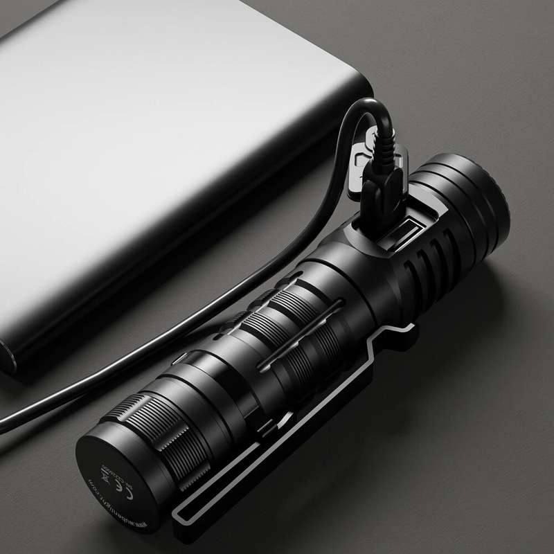 WUBEN C2 2000lm High Lumen Rechargeable Power Bank Flashlight Beam Throw 358Meters with 21700 Batter