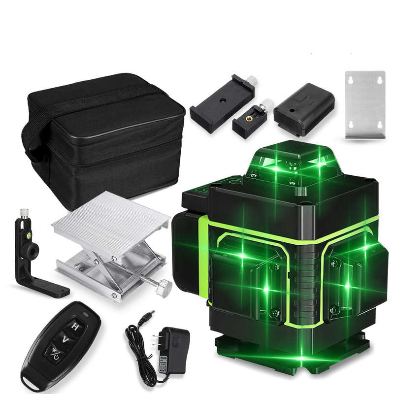 FASGet 4D 16 Lines Green Laser Levels 360 Horizontal &Vertical Cross Lines With Auto Self-Leveling s