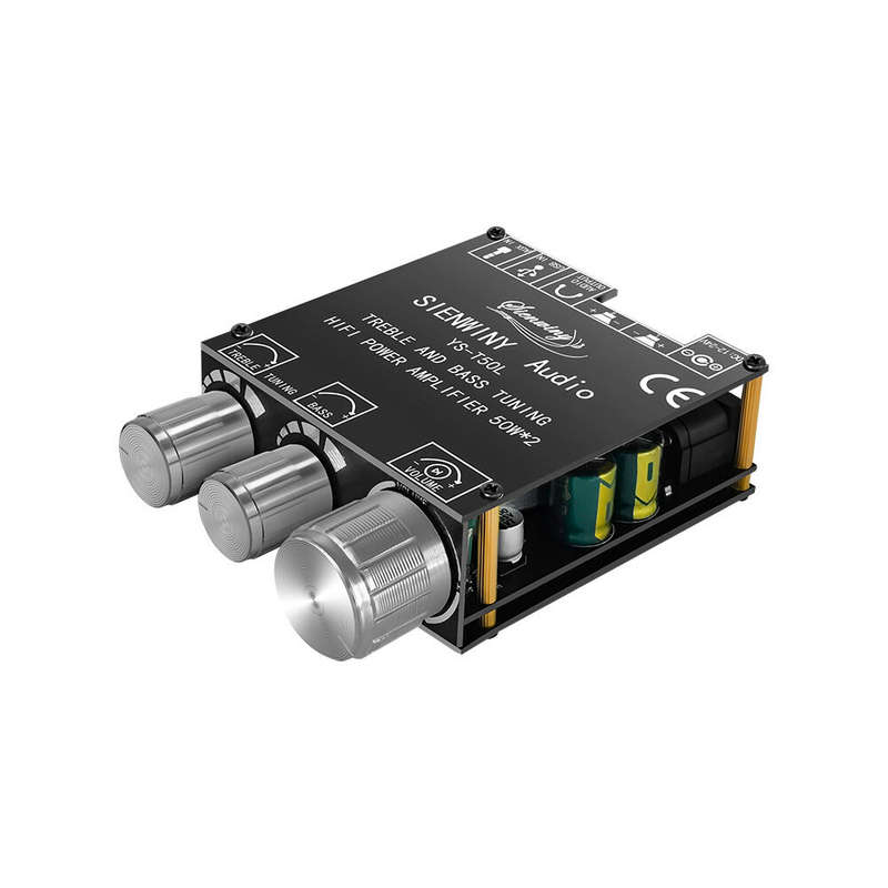 YS-T50L bluetooth 5.1 Audio Amplifier Board 50W2 with Front-End High-Bass Adjustment Stereo Digital