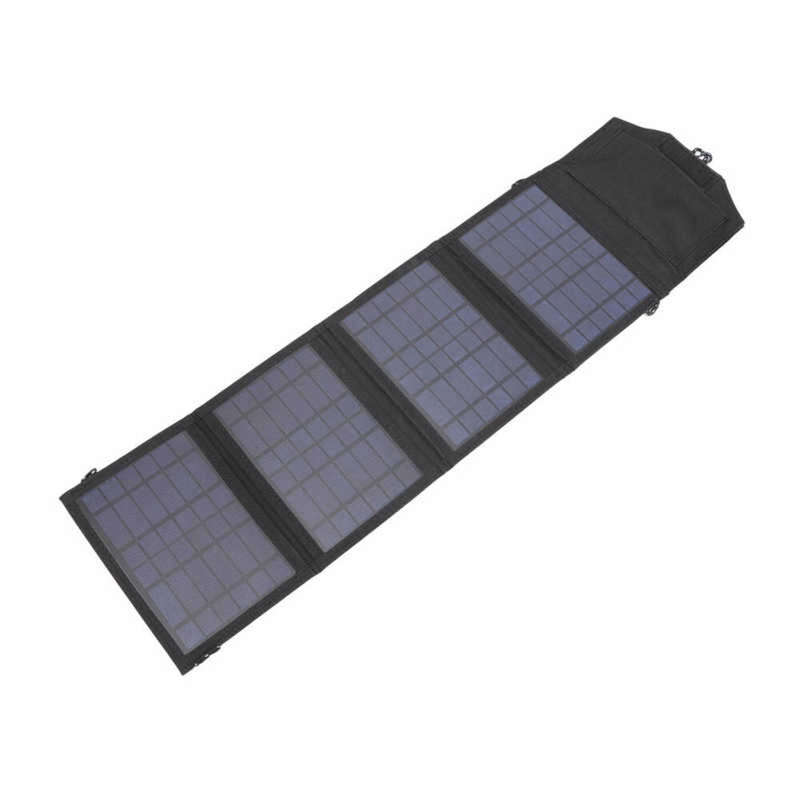 14W 5V Foldable Solar Panel Charger Dual USB Portable Solar Charging Bag for Outdoor Travelling Camp