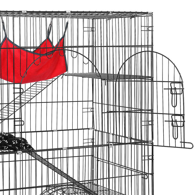 PawGiant 4-Tier Cat Cage, Cat Playpen Kennel Crate Chinchilla Rat Box Cage Enclosure with Ladders, P