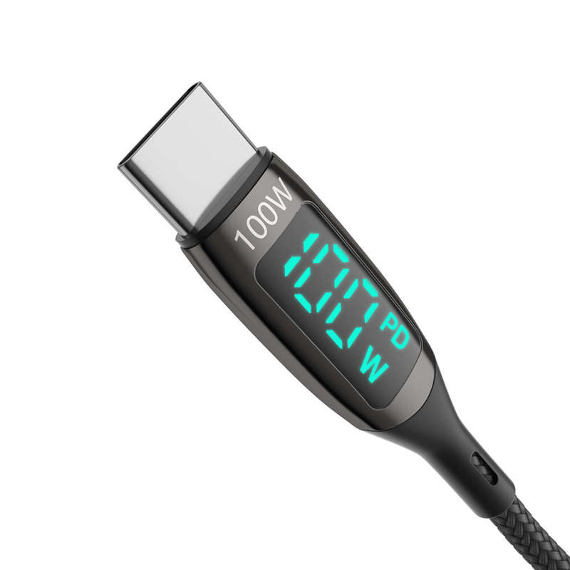 [3 Packs] BlitzWolf BW-TC23 100W 5A LED Display Type-C to Type-C Cable PD3.0 PPS QC4.0+ QC3.0 Fast C